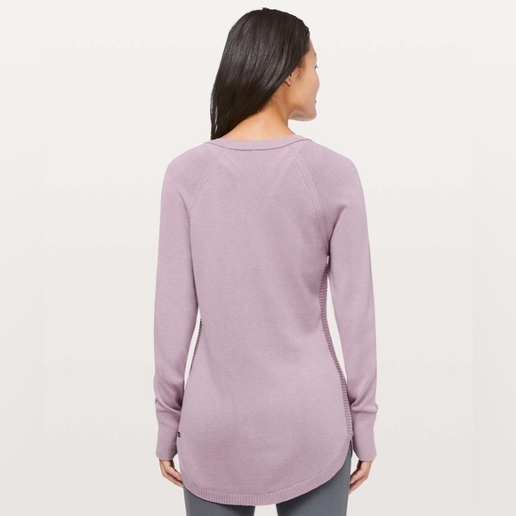 Lululemon | Hello Aloe Purple Pullover Knit Sweater Modal Silk Blend Size 4 - Picture 5 of 16